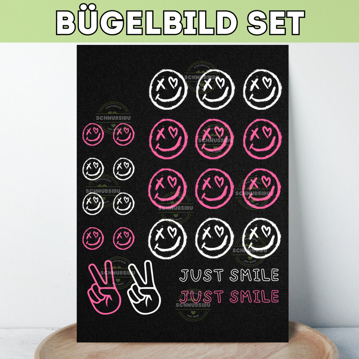 Bügelbild Set Just Smile